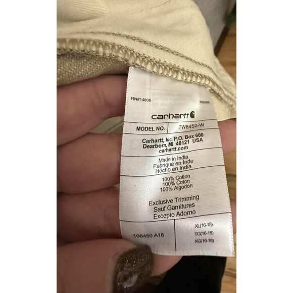 NWT Carhartt Loose Fit Twill Shirt Jacket Top Women XL Full Button Up $69 - Picture 6 of 9